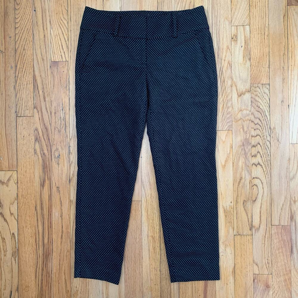 Ann Taylor Polka Dot Jacquard Crop Pants